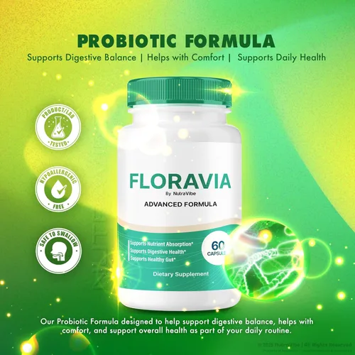 Vista 3 de Floravia Cápsulas – Apoyo premium para la salud intestinal y la digestión con ingredientes naturales para el equilibrio digestivo, microbioma