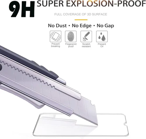 Vista 3 de Protector de pantalla de vidrio templado compatible con Motorola Moto G Pure (6.5 pulgadas), sensible al tacto, compatible con fundas, dureza 9H