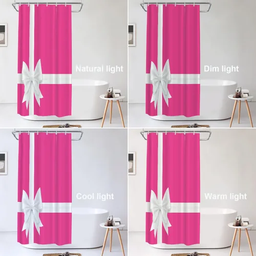 Vista 583 de Shrahala Father and Child Embracing No Hooks Shower Curtain with Snap in Liner Set, Tender Moment Captured Bathroom Décor Polyester Fiber Waterproof