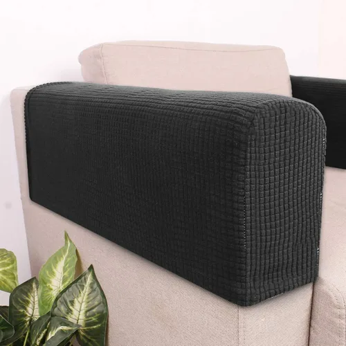 Vista 8 de BESPORTBLE Protectores de brazo de silla, funda elástica para reposabrazos de sofá, funda protectora elástica para el hogar, oficina, sillón