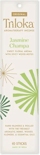 Vista 4 de Triloka Incienso original, rosa de noche, 10 varillas