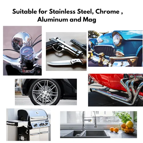 Vista 5 de LINE10 Tools Kit de 3 compuestos de pulido de metal duro, barra de 4 onzas, acero inoxidable, cromo, hierro, aluminio Mag automotriz Golf Club