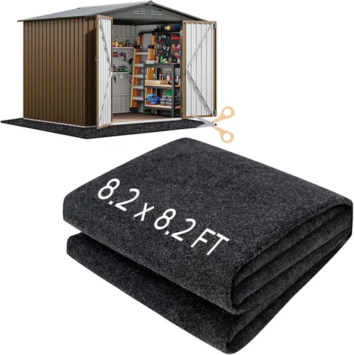 Vista 10 de Alfombra para cobertizo de almacenamiento al aire libre de 5 x 3 pies, alfombra impermeable para piso de cobertizo pequeño, alfombra lavable