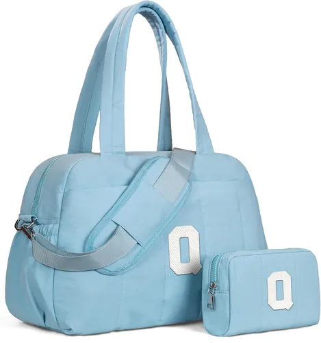 Vista 172 de Bolsa de lona Vogewood, bolsas personalizadas de fin de semana para mujer, bolsas de viaje con estuche de maquillaje, regalos de cumpleaños, Beige