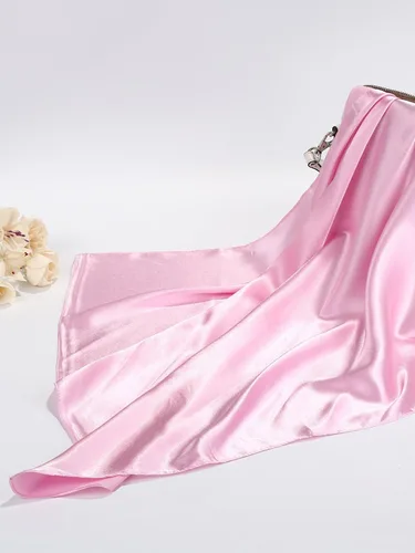 Vista 6 de SATINIOR Bufanda de gasa con cuello cuadrado, pañuelo retro con cinta de satén para mujer