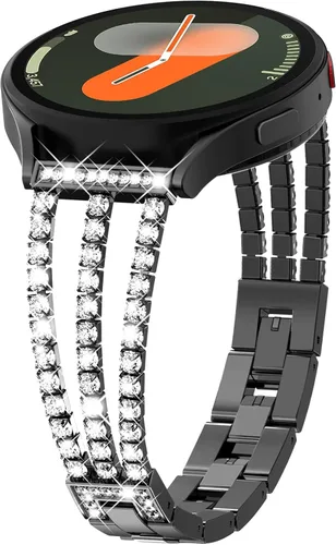KADES Compatible with Samsung Galaxy Watch 8/8 Classic / 7/6 / 5/4 Band, 40mm 44mm 45mm 47mm, Luxury Diamond Bracelet Chain Band for Women, Bling