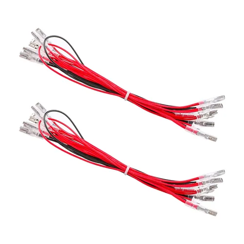 Vista 7 de 2 unidades de cable de alimentación LED JST XH2.54 2Pin Plug a terminales de 0.110 pulgadas/0.110 in arnés de cable de puente iluminado 20 botones