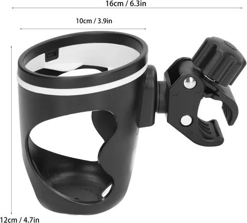 Vista 2 de Fdit ABS Plastic Rotating Bottle Holder Cup Holder for Baby Stroller Stroller Accessories