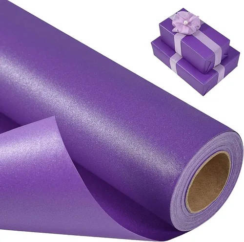 Vista 11 de Juertime - Papel de regalo mate azul marino - Papel de regalo reversible perlado-lustre perfecto para bodas, San Valentín, cumpleaños, Navidad, día