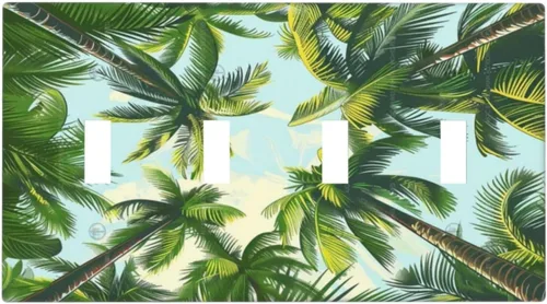 Vista 50 de Cubiertas de salida de impresión de líneas doradas de granito de mármol marrón, 1 palanca y 1 combinación basculante, placa decorativa de pared