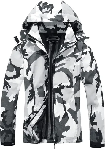 OTU Chaqueta impermeable para mujer, ligera, impermeable con capucha para senderismo, viajes al exterior.