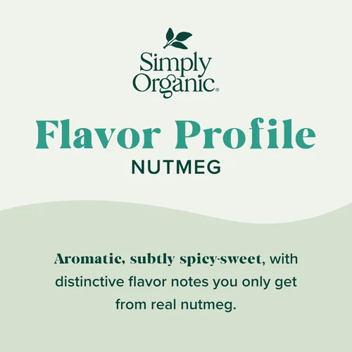 Vista 3 de Simply Organic Nuez moscada pura molida, tarro de 2.3 onzas, aromático, sabor sutilmente picante, dulce, Kosher, sin OMG, sin ETO (paquete de 3)