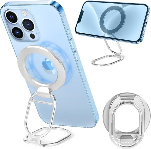 Vista 10 de MINDSKY Soporte magnético de doble cara para teléfono celular, soporte de agarre compatible con fundas Magsafe Series iPhone 12, 13, 14, 15
