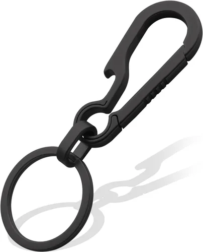 Small Titanium Keychain Clip with Titanium Key Ring, Key Chain Clip Key Holder