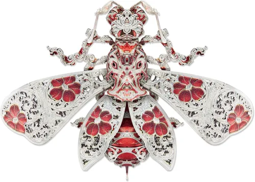 Vista 9 de Piececool Rompecabezas 3D para Adultos, 6 piezas/lotes Broches con Temática de Insectos Modelos de Metal Kits de Construcción, Interesante Conjunto