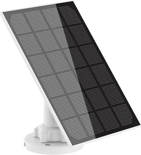 Vista 8 de Panel solar para cámara de seguridad, panel solar para cámara exterior de 5 V, panel solar con puerto micro USB y USB-C, cargador solar impermeable