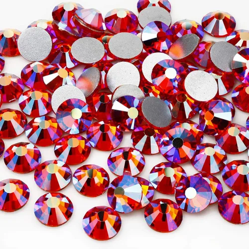 Vista 31 de yantuo Crystal Bedazzler - Kit de diamantes de imitación de cristal transparente con parte trasera plana, tamaños mixtos SS6-SS30 con herramientas