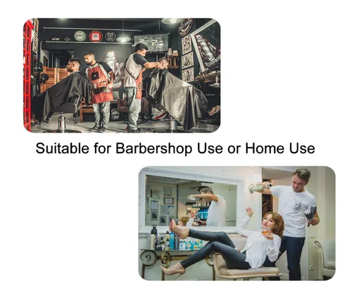 Vista 7 de Pelocapa Capa de Barbería para Hombres, Capa de Corte de Cabello con Broches, Capa de Corte Profesional de Salón, Delantal Bata Grande Impermeable