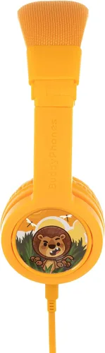 Vista 3 de BuddyPhones Explore Plus Auriculares plegables con cable para niños, cable para compartir audio integrado con micrófono en línea, limitación