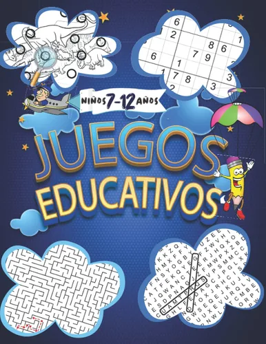 Juegos Educativos 160 Rompecabezas y pasatiempos para niños 7-12 años Encuentra las diferencias, Sopa de letras, Desafío laberintos y sudoku.