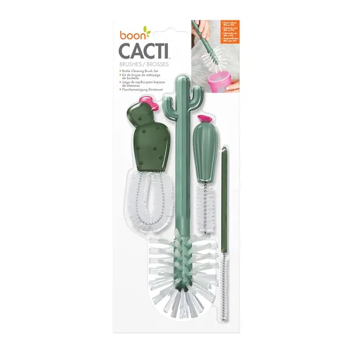 Vista 7 de Boon Juego de repuesto Cacti – Botella, cepillos para pajilla, tetina, detalle – no tóxico, nailon duradero, multicolor, 4