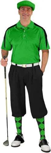 Golf Knickers Styles To Go - Traje completo de golf para hombre, incluye camisa de golf, gorra de golf y calcetines de golf