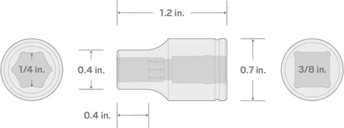 Vista 7 de TEKTON Unidad de 3/8 pulgadas x 1/4 pulgada hexagonal magnético soporte de broca SHA15402