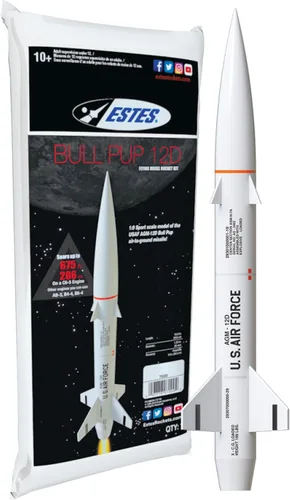 Kit para armado de cohete modelo Bull Pup 12D 7000 marca Estes (idioma español no garantizado)