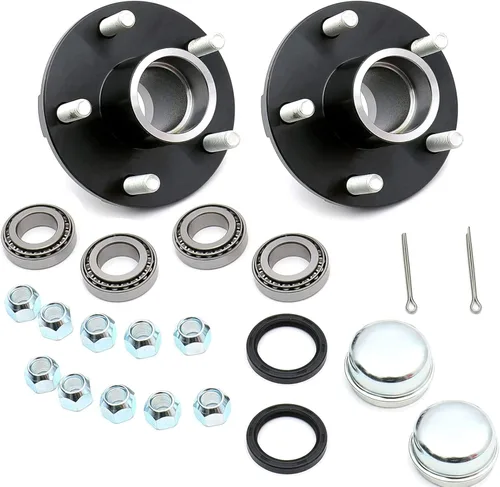 Vista 6 de Kit de cubo de remolque, 5 pernos en círculo de 4-1/2 pulgadas, para eje de 2,200 libras, incluye rodamientos de diámetro interior de 1-1/16