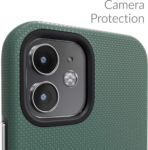 Vista 3 de Crave Funda para iPhone 12, iPhone 12 Pro, funda de protección dual para iPhone 12/12 Pro (6.1 pulgadas), color verde bosque