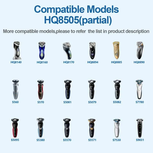 Vista 2 de Cable de carga para Philips Norelco HQ8505, cable de fuente de alimentación para afeitadora eléctrica Philips 7000 5000 3000 9000 Series mg7750