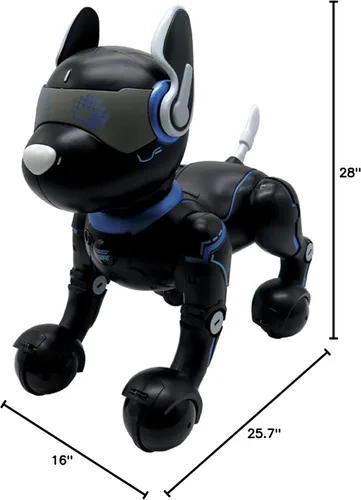 Vista 2 de LEXiBOOK Power Puppy - My Smart Robot Dog - Robot programable con control remoto, función de entrenamiento, baila, canta, efectos de luz, batería