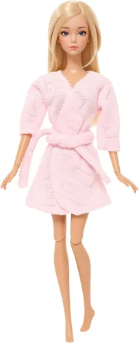 Vista 3 de BARWA Pijama de muñeca para dormir, ropa de dormir compatible con muñecas de 11.5 pulgadas (rosa)