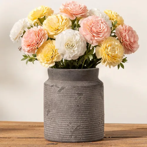 Vista 11 de Dobbyby Florero de cerámica de 12 pulgadas, jarrón rústico de granja para decoración del hogar, cerámica hecha a mano, jarrones altos de terracota