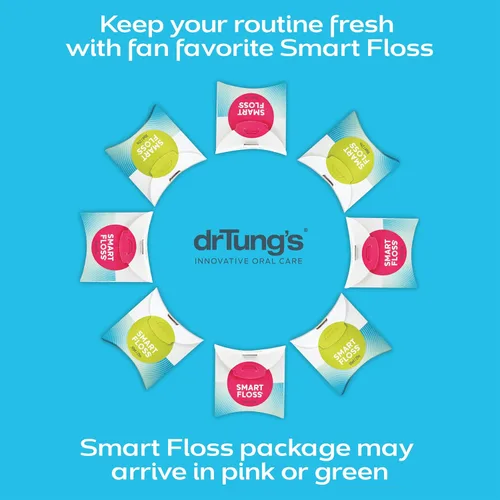 Vista 8 de DrTung's Smart Floss, 30 yardas, hilo dental – Los colores naturales del sabor del cardamomo pueden variar