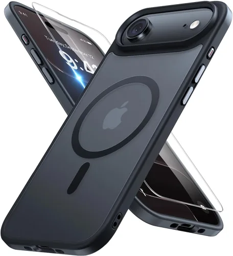 Vista 47 de Miracase - Funda magnética para iPhone 13 de 6.1 pulgadas (compatible con MagSafe) (con 2 protectores de pantalla), protección de grado militar