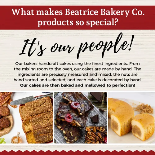 Vista 7 de Beatrice Bakery Co. Pastel de Frutas Original, Fruta y Nueces al Estilo Tradicional de la Abuela Recién Hecho, Pastel de Frutas con Bourbon y Ron