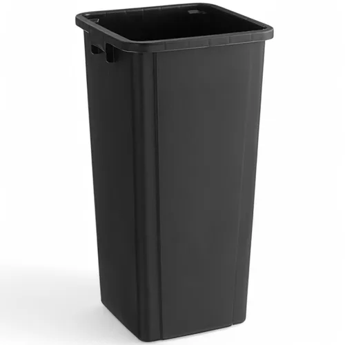 Vista 10 de Cubo de basura cuadrado negro de 19 galones, plástico de grado comercial, fácil limpieza, ideal para el hogar y la oficina
