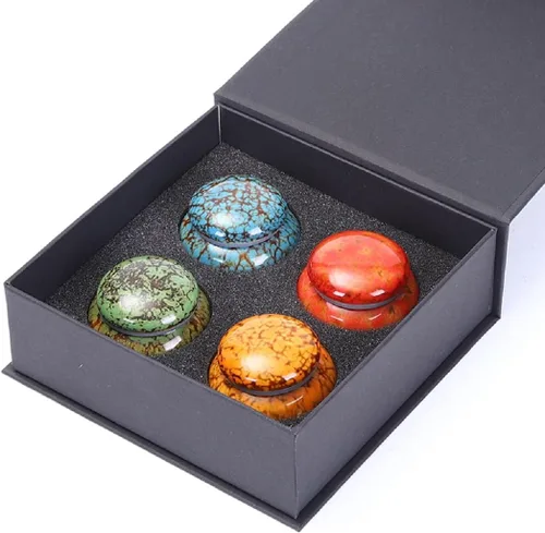 Urna pequeña para cenizas humanas – Urna artesanal de 1.6 pulgadas – Hermosas urnas de recuerdo pequeñas – Mini urna hecha de cerámica – Capacidad