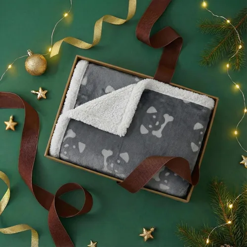 Vista 115 de Bedsure - Mantas impermeables para perros pequeños - Manta de felpa de sherpa con impresión suave lavable para perros y gatos, protector de muebles