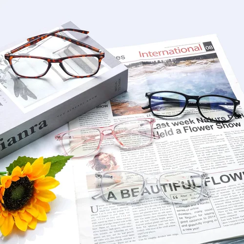 Vista 8 de Paquete de 2 lentes de lectura progresivos multienfoque para hombres y mujeres, bloqueo de luz azul para computadora y lectores antifatiga ocular