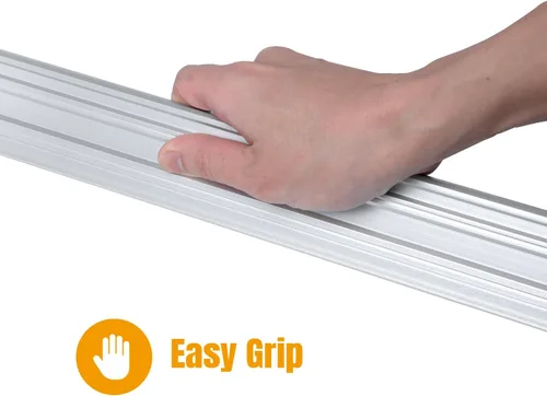 Vista 4 de POWERTEC Reglas rectas de aluminio para maquinista de 24 pulgadas, con tolerancia de .001'' para verificar deformación de superficie