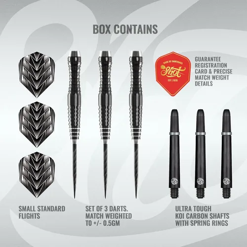 Vista 3 de Dardos de tiro con punta de acero, arma tribal 4 (0.78 oz/ 0.85 oz/ 0.92 oz), barriles 90% tungsteno, equilibrado con agarres de precisión, juego