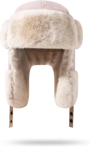 CLAPE Sombreros de trampero de invierno cálido de soldado ruso sombrero de piel sintética con solapa para la oreja gorra de aviador unisex Ushanka