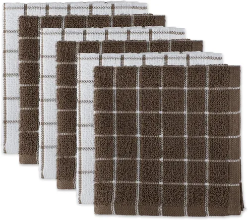 Vista 25 de DII Basic Terry Collection - Juego de paños de cocina con ventana, 12 x 12 pulgadas, verde antiguo, 6 piezas