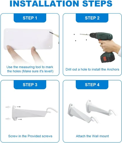 Vista 5 de LANMU Wall Mount Holder Accessories Compatible with OculusMeta Quest 2,Quest and Elite Strap, VR Headset and Controller Mount, Saving Space