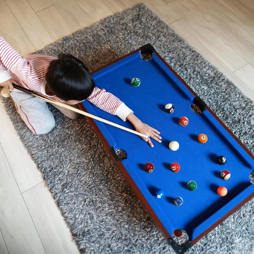 Vista 8 de TOPZEA Juego de bolas de billar tamaño pequeño, juego de bolas de billar de 1-1/2 pulgadas, juego completo de 16 bolas con estante para billar