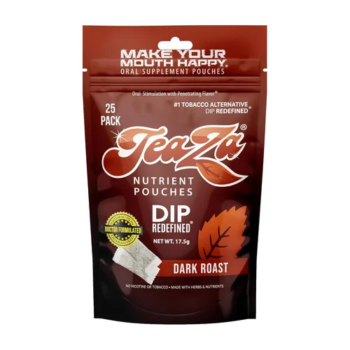 Vista 25 de Bolsas de energía TeaZa, salsa sin tabaco ni nicotina - Alternativa de tabaco y salsa energética masticable, inmersión saludable con sabor premium