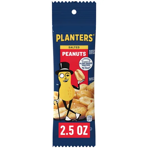 Vista 3 de PLANTERS Cacahuetes salados, 2.5 onzas, paquete de 15, nueces de aperitivo