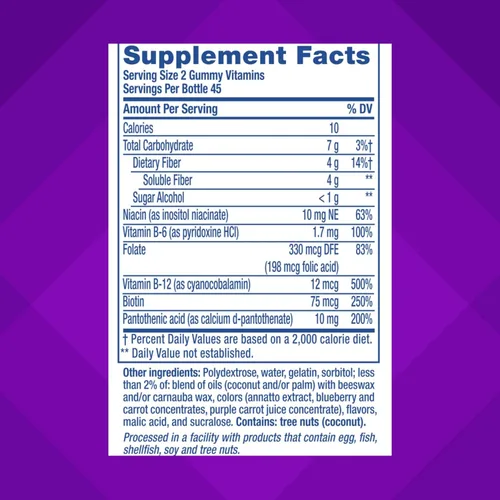 Vista 4 de Vitafusion - Suplemento de gomitas con fibra Well Fit, 90 unidades (el embalaje puede variar)